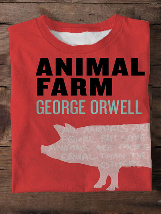 Animal Farm Print Men's Short Sleeve T-Shirt