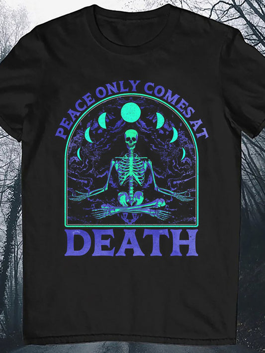 Medieval Death Skull Round Neck Short Sleeve Men's T-shirt