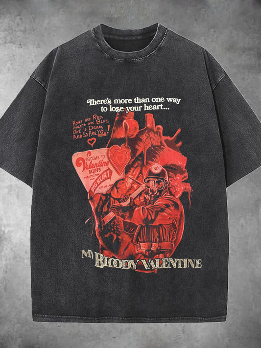My Bloody Valentine Washed Short Sleeve Round Neck Men's T-shirt