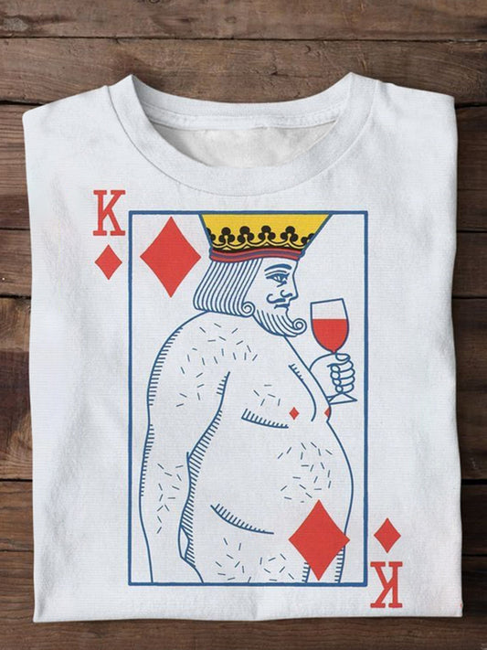 Poker K Print Men's Short Sleeve T-Shirt