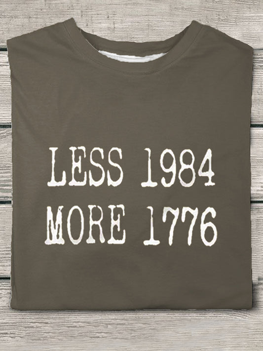 Less1984 More1776 Printed Men's Short-Sleeved T-Shirt