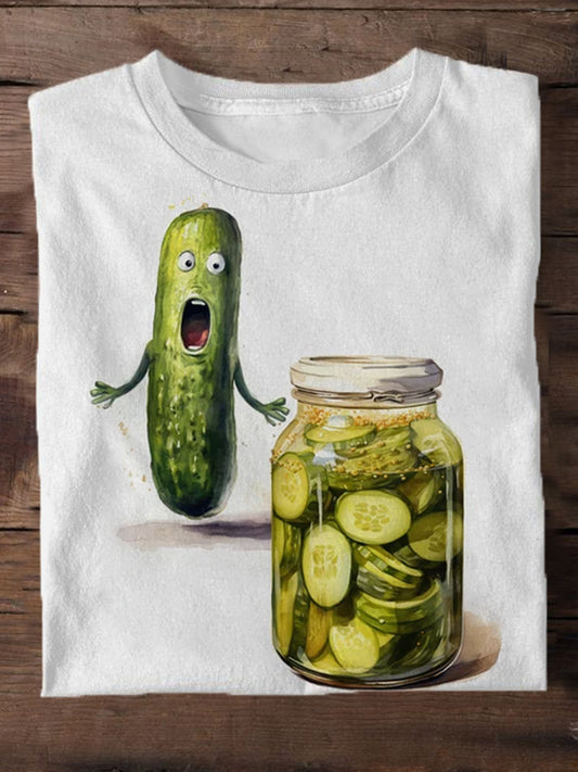 Cucumber Spoof Print Men's Short-Sleeved T-Shirt