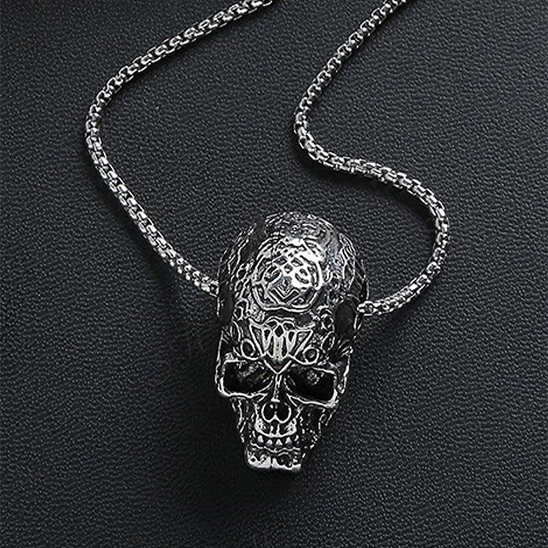 Men's Necklace Punk Rock Retro Demon Skull Pendant Accessories