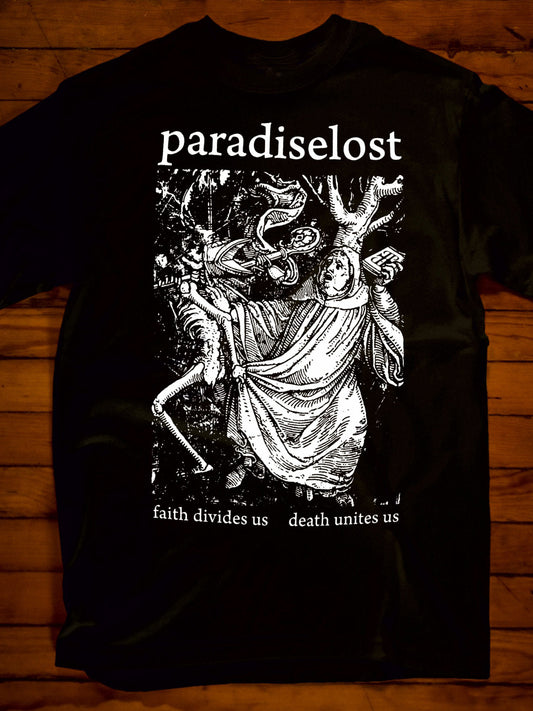 Paradise Lost Faith Divides Us Death Unites Us Round Neck Short Sleeve Men's T-shirt
