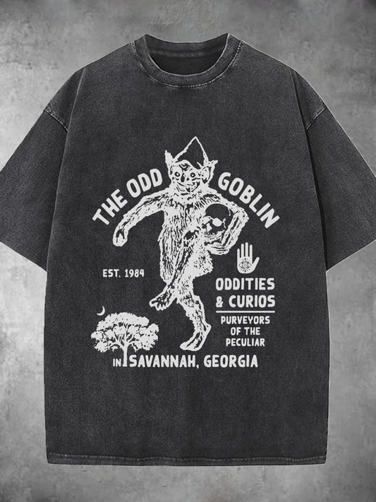 Oddities Goblin Vintage Weird Short Sleeve Round Neck Men's T-shirt