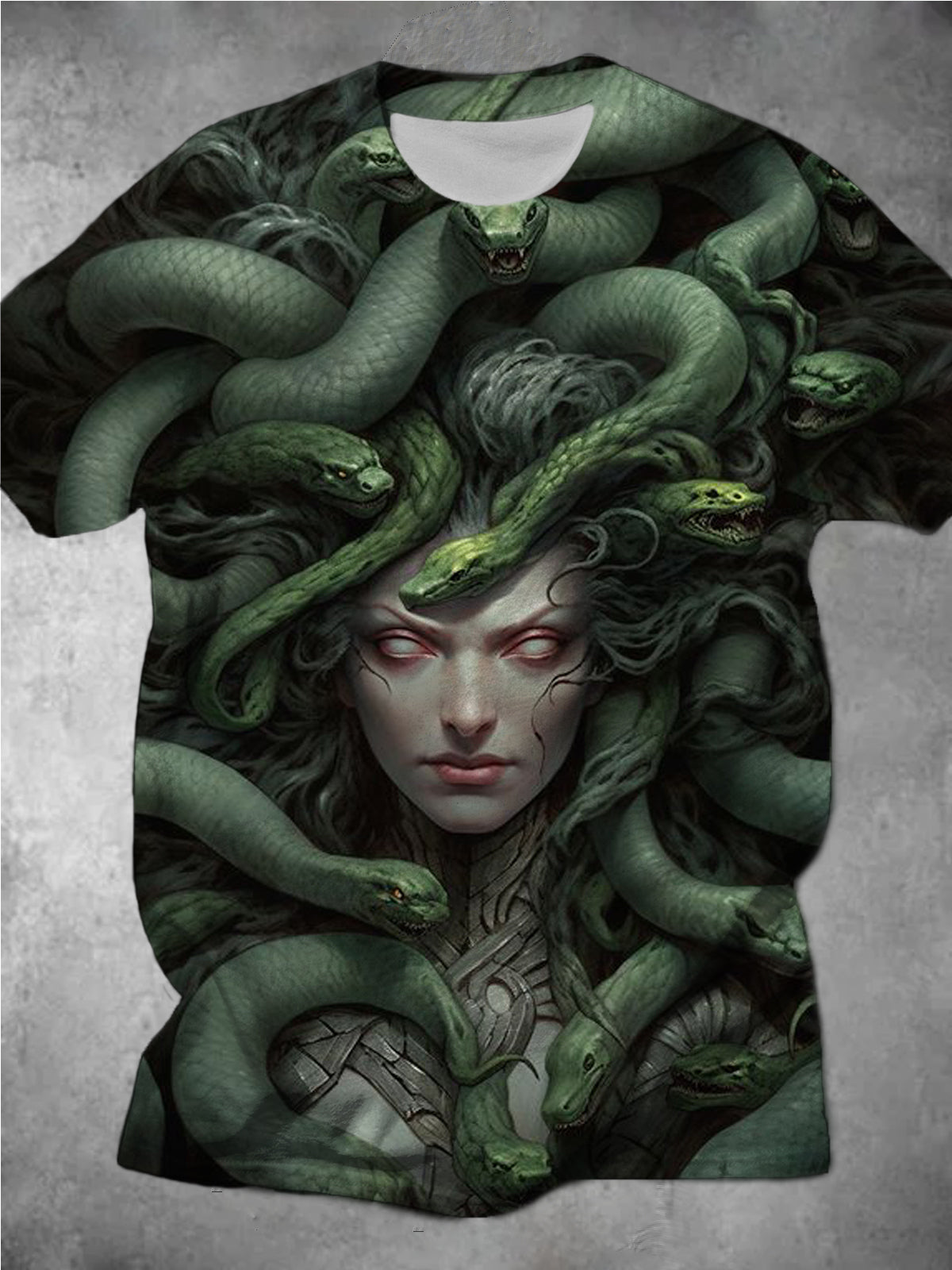 Medusa Personalized Printed Round Neck Short-Sleeved Men's T-Shirt