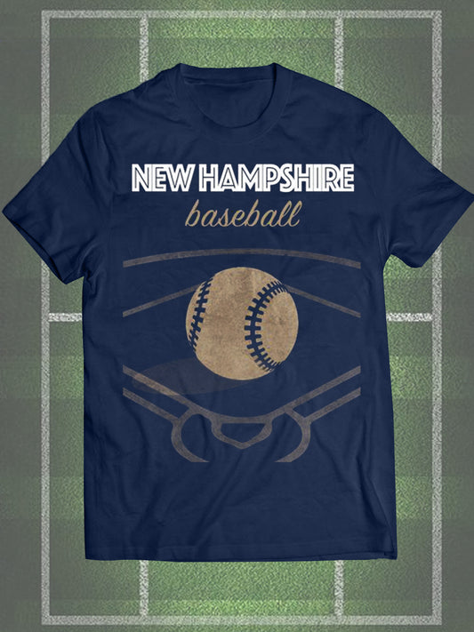 Simple Contrast Color Baseball Print Men's Short-Sleeved T-Shirt
