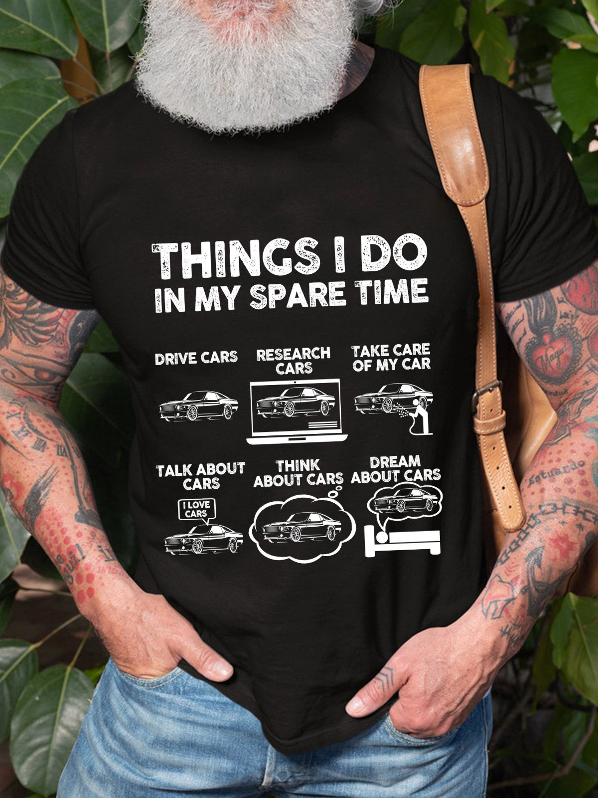 Things I Do in My Spare Time Car Guy Crew Neck Short Sleeve Men's T-Shirt