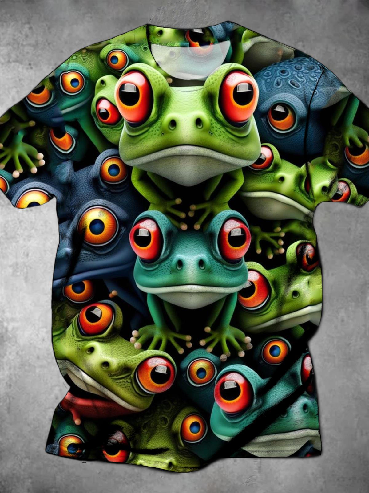 Frog Round Neck Short Sleeve Men's T-shirt