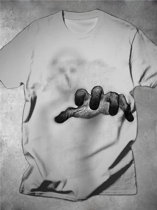 Reach Out Dark Printed Short-Sleeved Men's T-Shirt