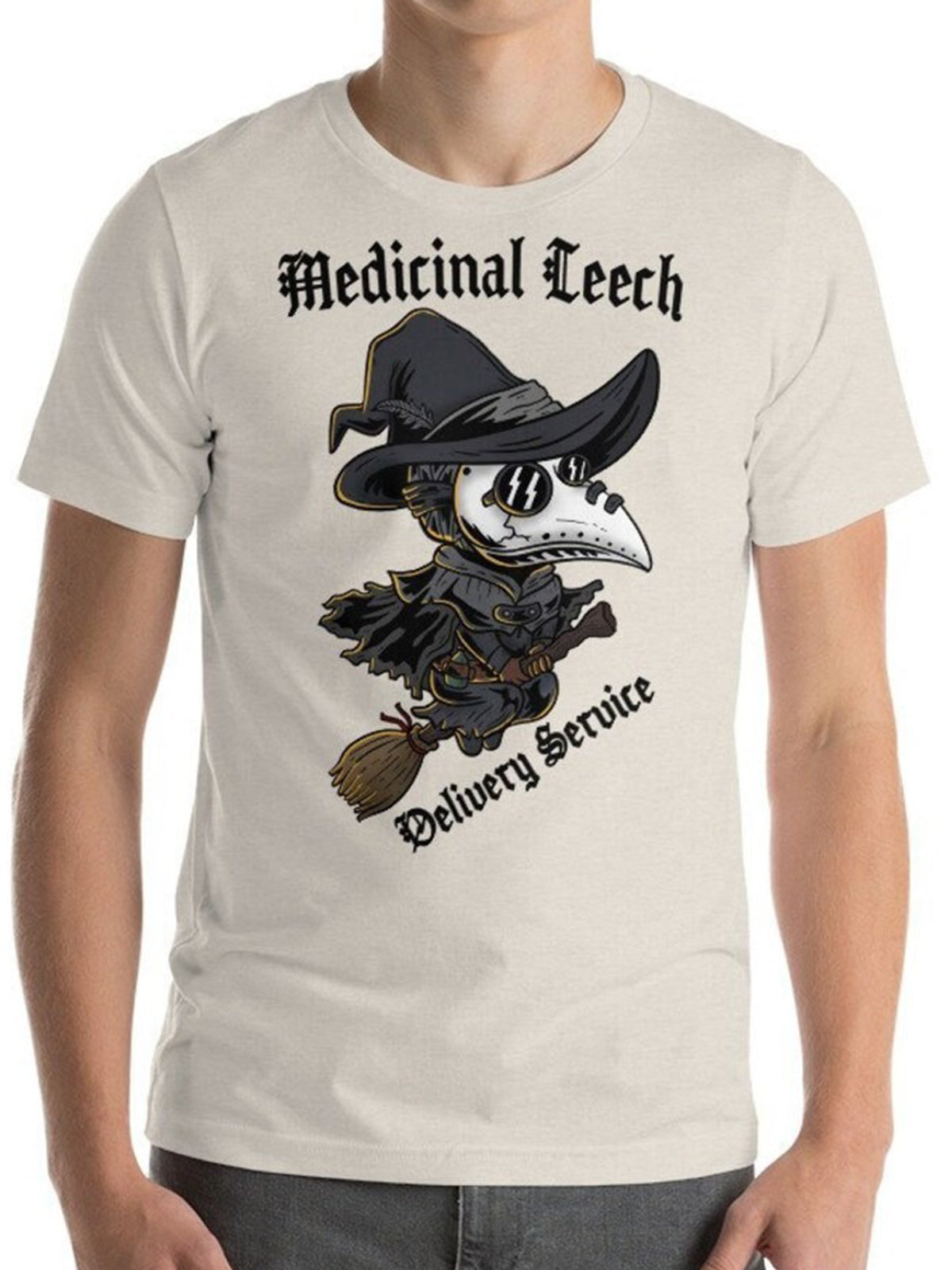 Plague Doctor Witch Round Neck Short Sleeve Men's T-shirt