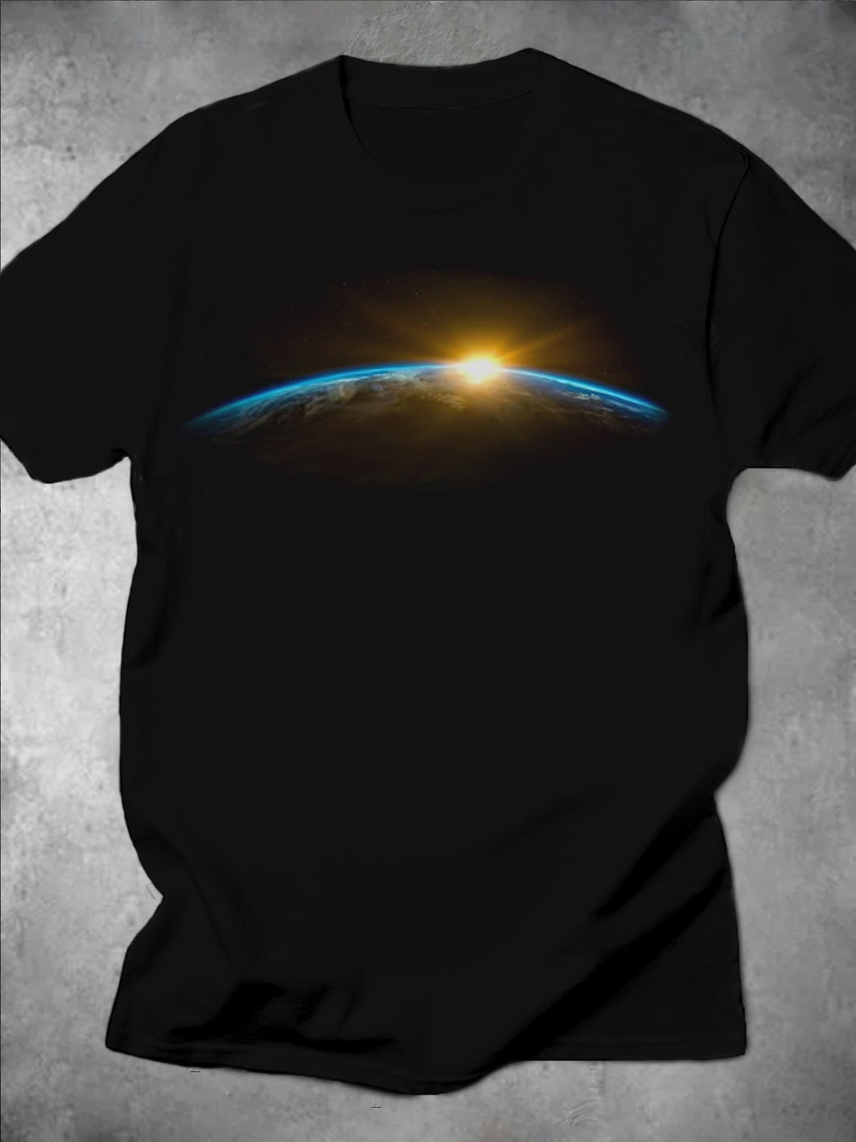 Sunrise Over Earth Round Neck Short Sleeve Men's T-shirt