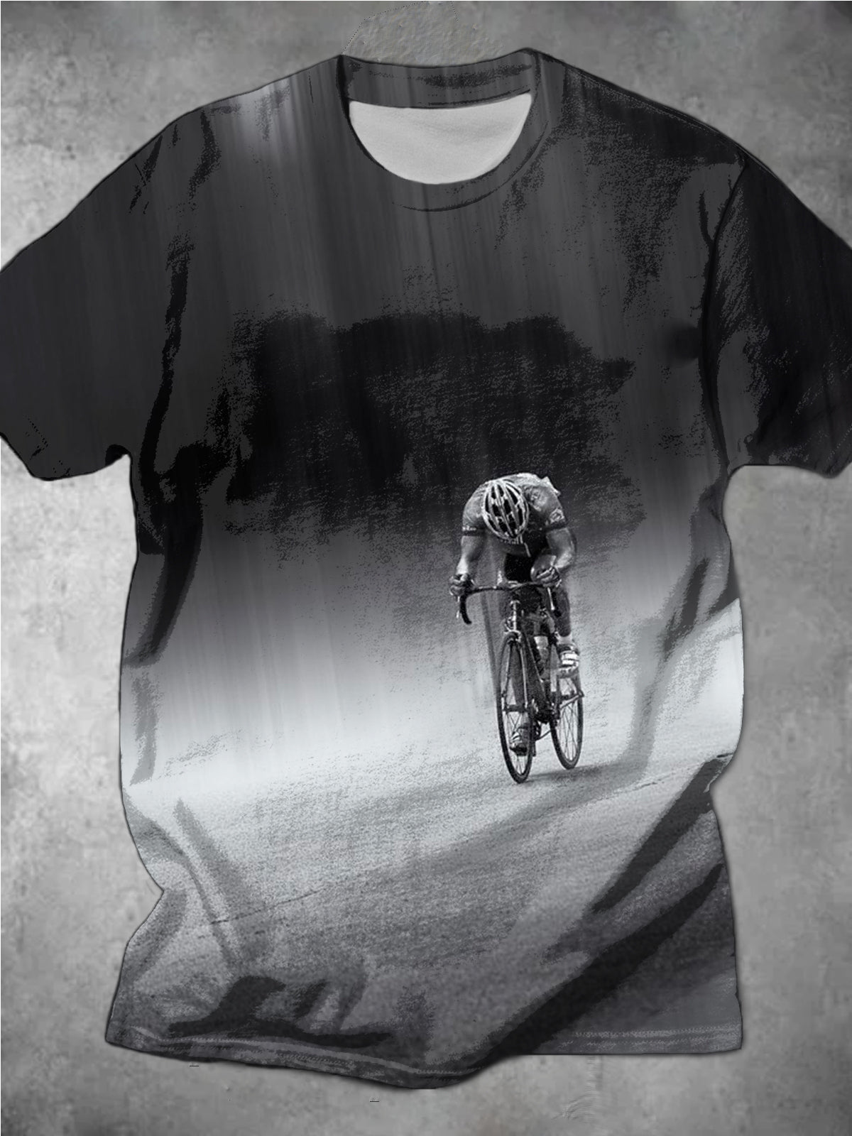 Dark Personality Bicycle Men's Short-Sleeved Round Neck T-Shirt