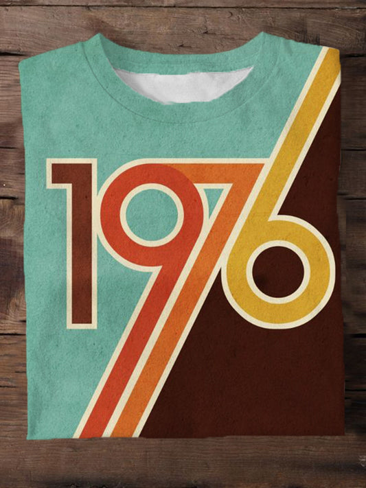 1976 Contrast Print Men's Short Sleeve T-Shirt