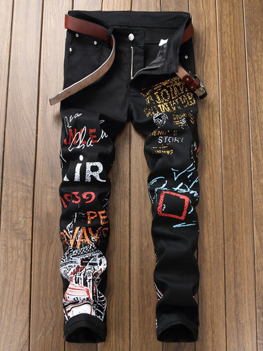 Street Style Stretch Casual Pants