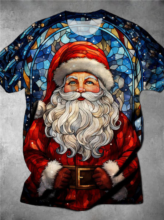 Santa Claus Round Neck Short Sleeve Men's T-shirt