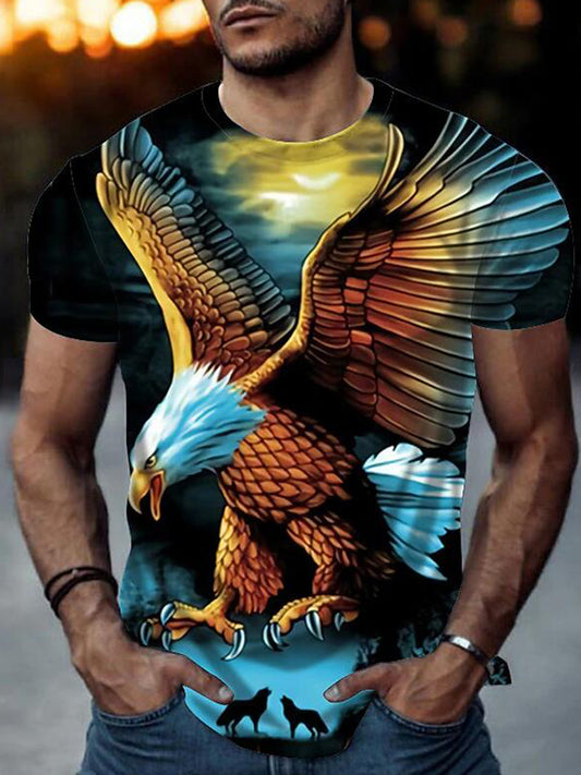 Eagle Personalized Round Neck Short-Sleeved Men's T-Shirt