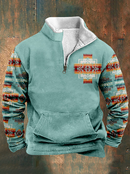 Men's Outdoor Ethnic Pattern Long Sleeve Sweatshirt