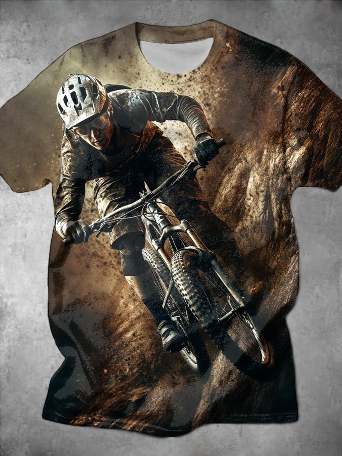 Personalized Dirt Bike Men's Short-Sleeved Round Neck T-Shirt