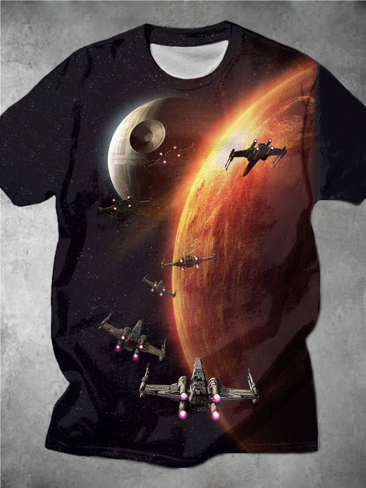 Star Wars Print Crew Neck Men's T-Shirt