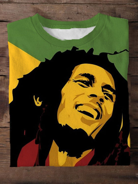 Black Reggae Avatar Personalized Men's Short-Sleeved Round Neck T-Shirt