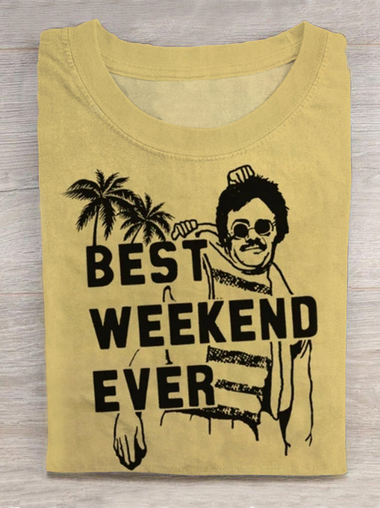 Best Weekend Ever Vintage Round Neck Short Sleeve Men's T-shirt