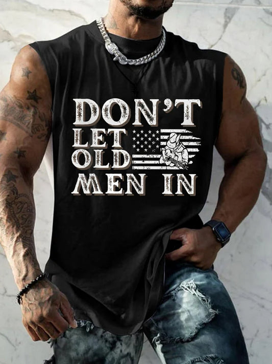 Men's Don't Let the Old Man Print Men's Personalized Casual Vest