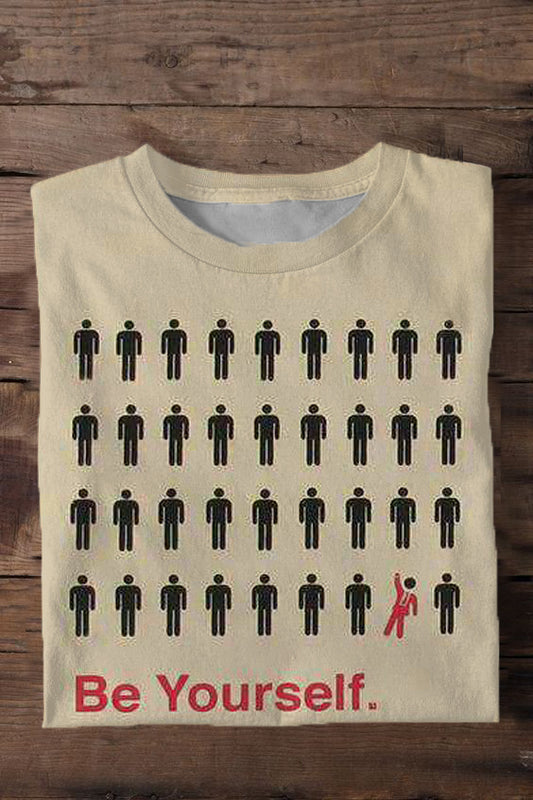 Retro Poster Print Men's Short Sleeve Round Neck T-Shirt
