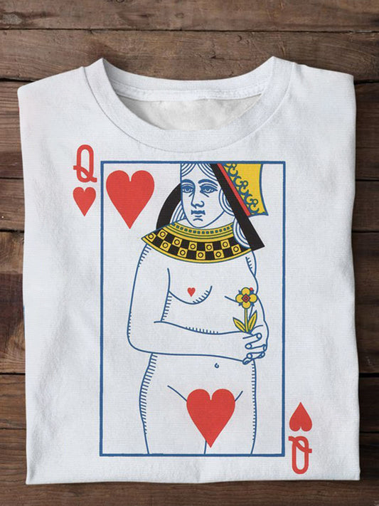 Poker Q Print Men's Short Sleeve T-Shirt