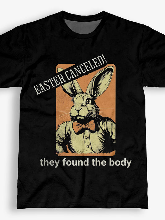 Easter Rabbit Round Neck Short Sleeve Men's T-shirt