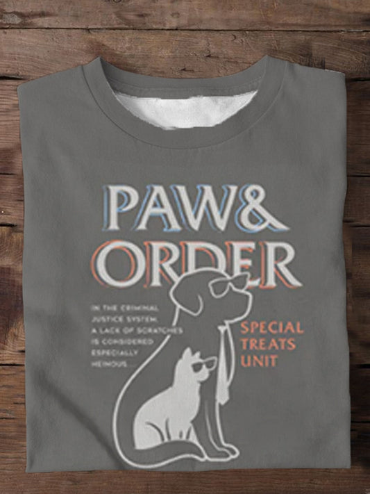 Paw&Order Printed Men's Short Sleeve T-Shirt