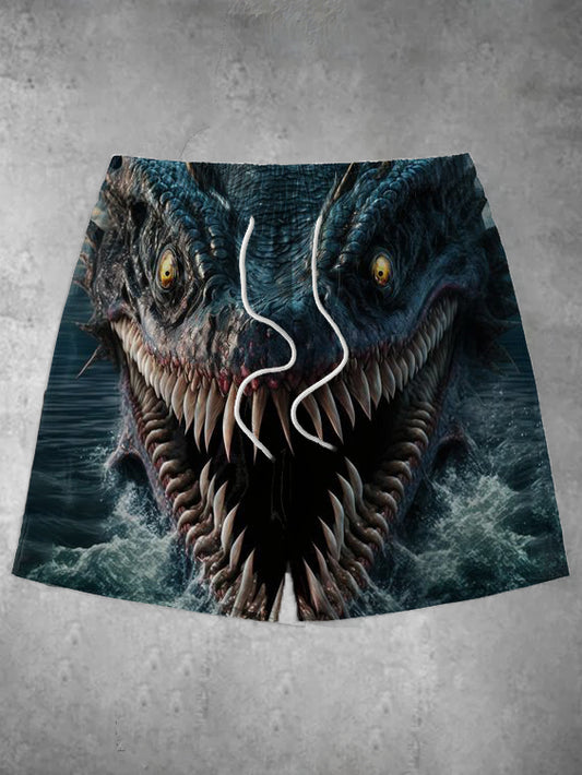 Monster Dark Print Men's Shorts