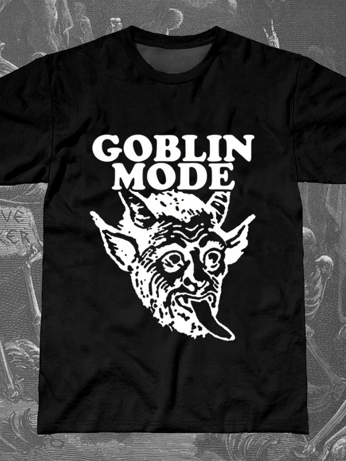 GOBLIN MODE Round Neck Short Sleeve Men's T-shirt