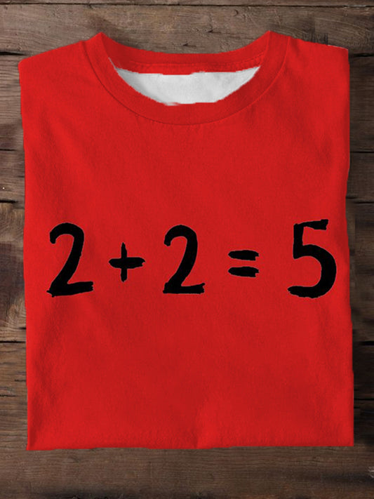 2+2=5 Men’s Short Sleeve Round Neck T-Shirt