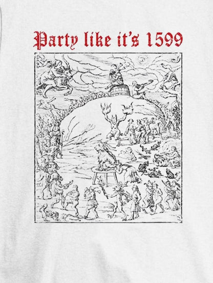 Party like it's 1599 Mysterious Witchcraft Satan Round Neck Short Sleeve Men's T-Shirt