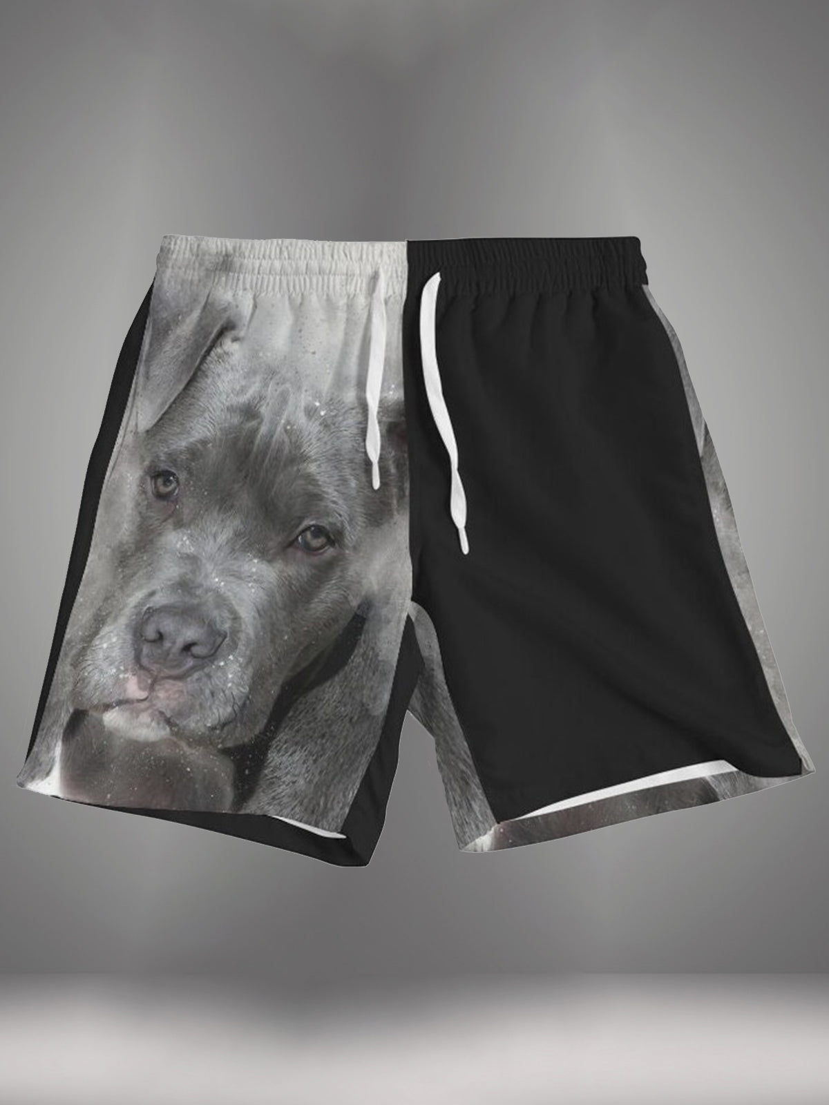 Color Block Personalized Animal Print Men's Shorts