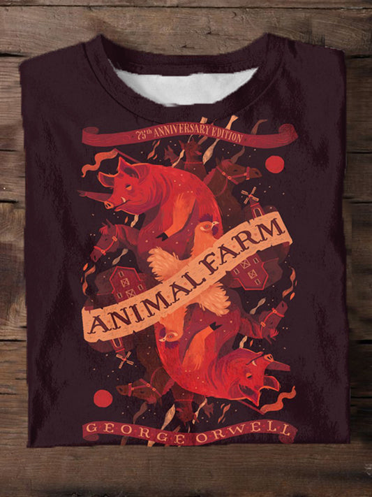 Personalized Animal Farm print men's short-sleeved T-shirt 