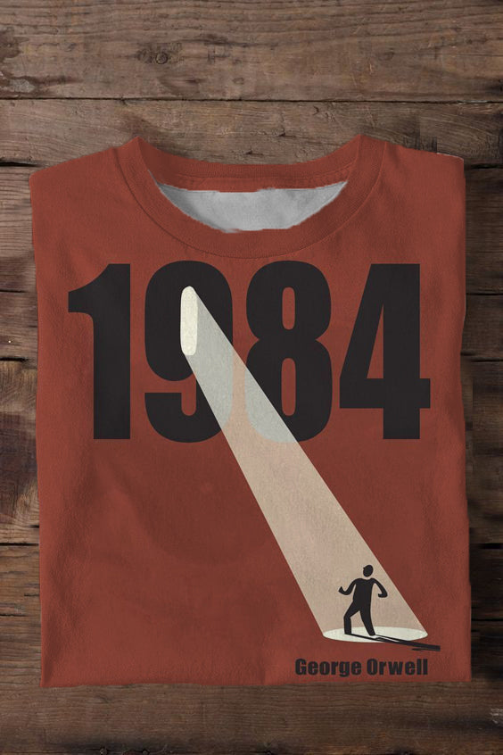Retro 1984 Print Men's Short Sleeve Round Neck T-Shirt
