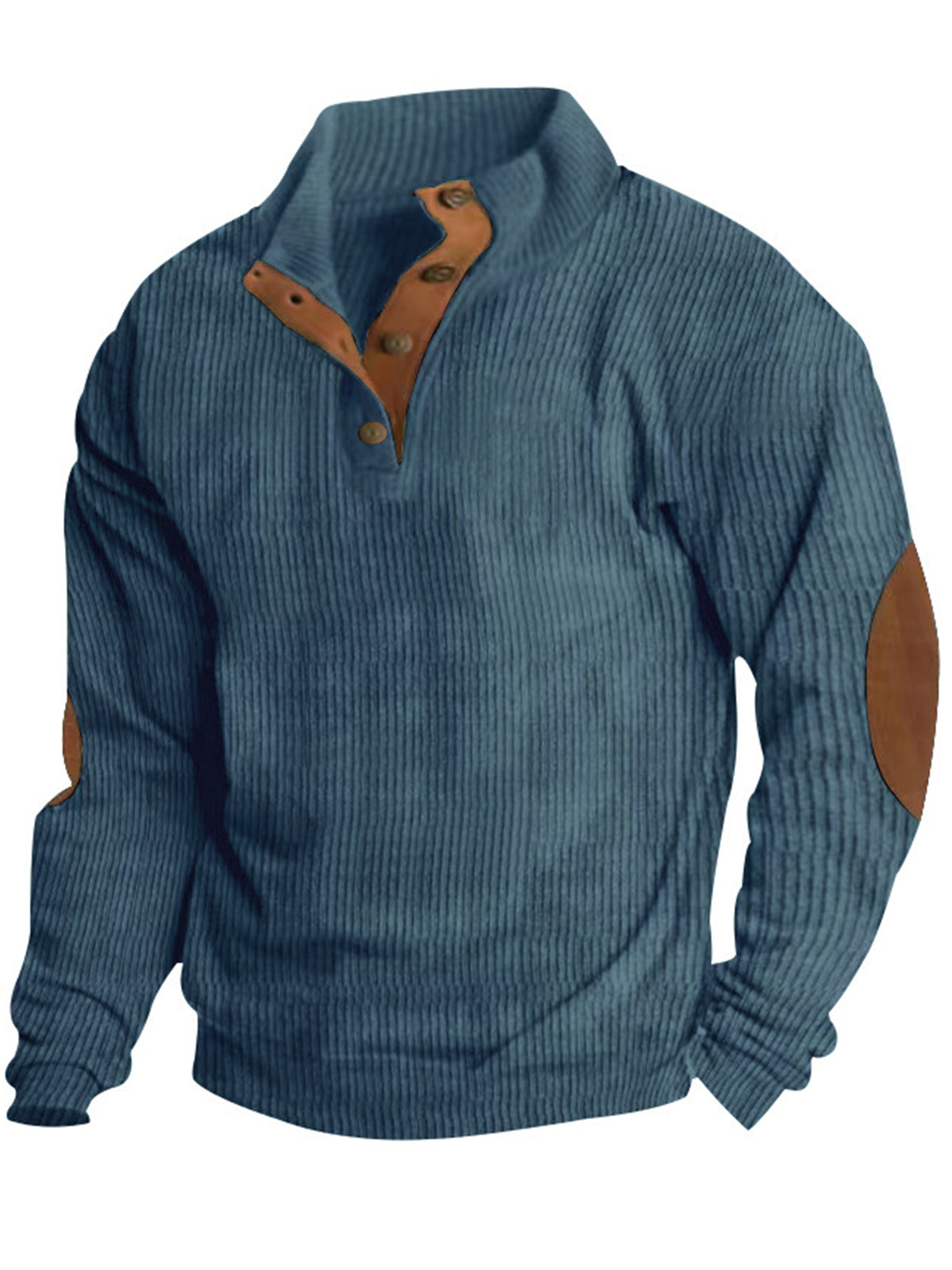 Casual Corduroy Stand Collar Long Sleeve Sweatshirt Men's Sweatshirt
