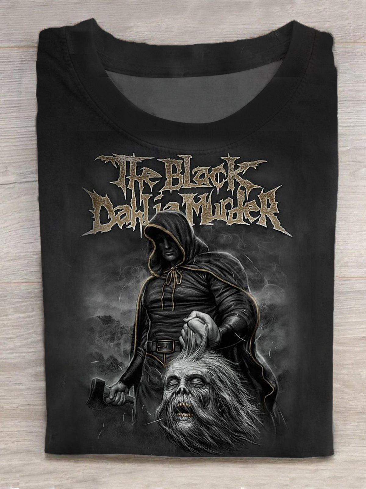 Horror Skull Print Round Neck Short Sleeve Men's T-shirt