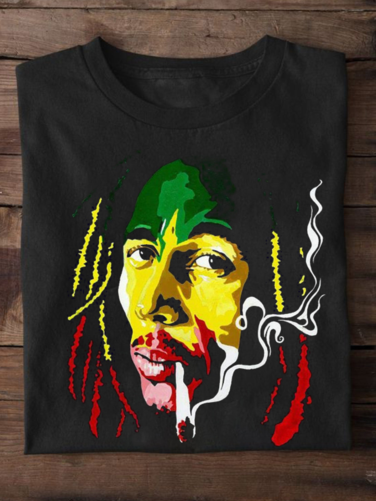 Reggae Avatar Contrast Color Men's Short Sleeve Round Neck T-Shirt
