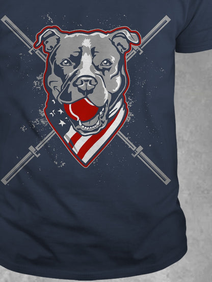 Pitbull Round Neck Short Sleeve Men's T-shirt